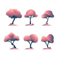 Cute Trees Clipart Set  vector