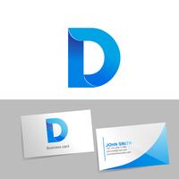 Gradient logo with the letter D of the logo vector