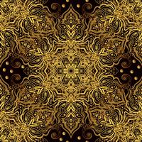 Seamless oriental ornament in the style of baroque. vector