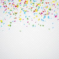 Colorful Vector Confetti Illustration on Transparent Background.