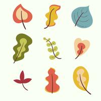 green leaves clipart set vector