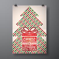 Vector Merry Christmas Holiday and Happy New Year illustration