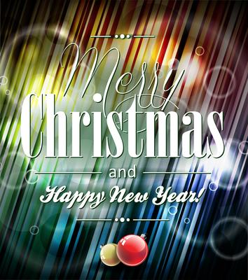 Vector Merry Christmas illustration with typographic design
