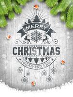 Vector Merry Christmas Holiday and Happy New Year illustration