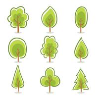 Hand Drawn Tree Collection Vector