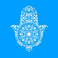 Laser cutting template  Hamsa vector