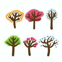 tree clipart set vector