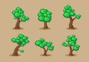 Árbol Clipart Vector Set