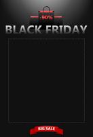 Black Friday flyer. Textural background with packages for purchases. Big discounts and sale. Vector illustration