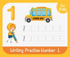 Number one tracing worksheets