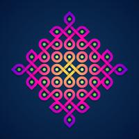 Colorful Rangoli Ornamental Design vector