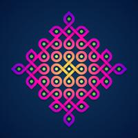 Colorful Rangoli Ornamental Design vector