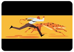Businessman VS Cheetah  Running  Vector