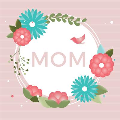 Vector Mother's Day Greeting Card