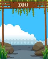 A beautiful zoo template vector