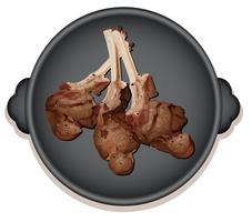 A Vector of Roasted Pork Chop