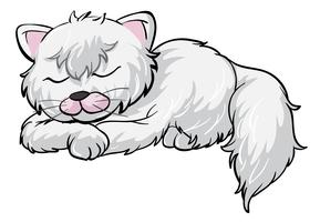 A sleeping cat vector