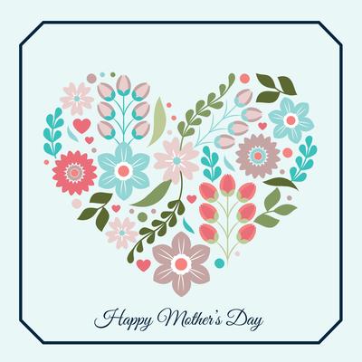 Vector Mother's Day Greeting Card