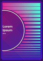 Neon abstract retro backgrounds. With different shapes on poster. Vector flat illustration