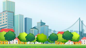 Tall buildings in the city vector