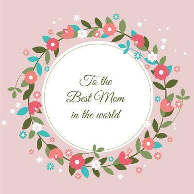 Vector Mother's Day Greeting Card