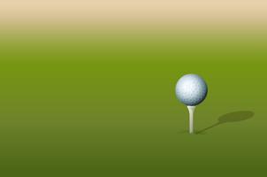 Tee and golf ball vector