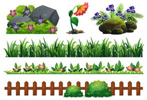 A Set of Garden Element vector