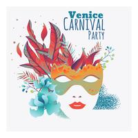 Festive Concept with Mask for Happy Carnival vector