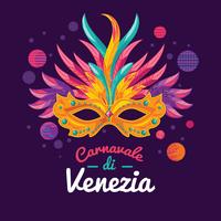 Ilustraciones de máscaras faciales de carnaval pintado veneciano para una fiesta decorada vector