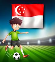 Singapore football player template vector