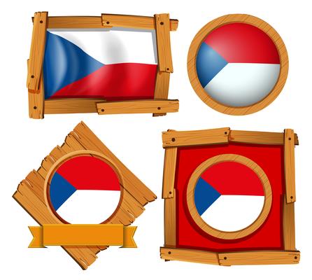 Flag of Chile on different frames