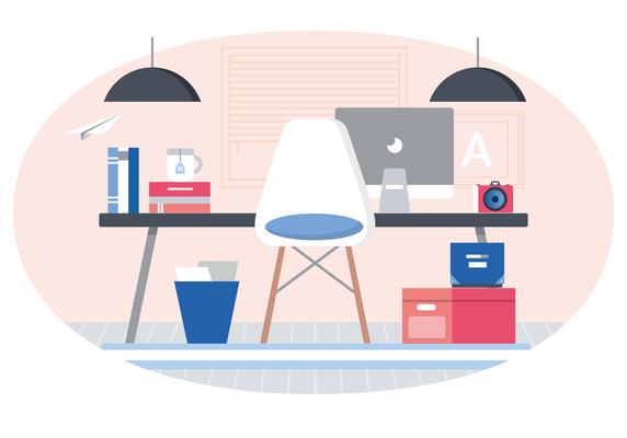 Vector Designer Room Illustration