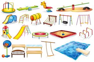 Playground equipments vector