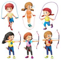 Kids with different hobbies vector