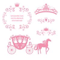  vintage royalty frame with crown vector