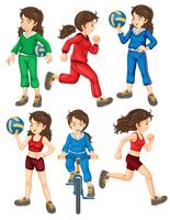 Woman and sport vector