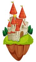 Scene with castle towers vector