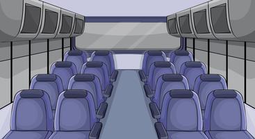 Scene in airplane with blue seats vector