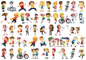 Set of sport kids vector