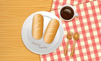 A Breakfast from Top View vector