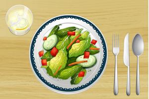 A garnished salad vector