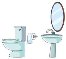 Set of toilet element vector