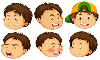 A Boy with Facial Expression vector