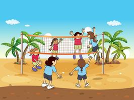 voleibol de playa vector