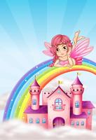 A fairy at the castle vector