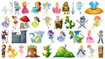 Set of fairy tale character vector
