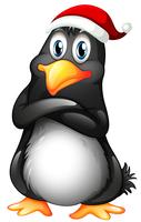 A penguin character on white background vector