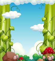 Giant Tree and Mushroom Landscape vector