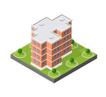 Computer internet icon isometric 3D landscape of vector