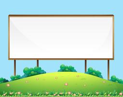Wooden Blank Sign Board in Nature vector